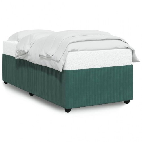 Sengeramme uden madras mørkegrøn 90 x 190 cm - fløjl