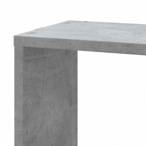 Væghængt hjørnehylde 45 x 45 x 147 cm - betongrå