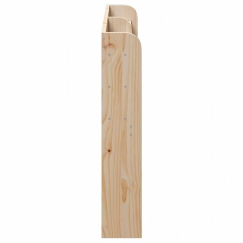 Sengegavl med hylder 160 cm i massivt fyrretræ