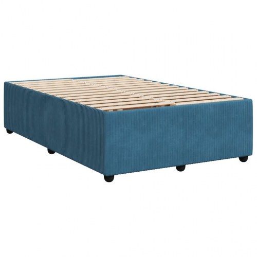Sengeramme i blå fløjl 120 x 190 cm