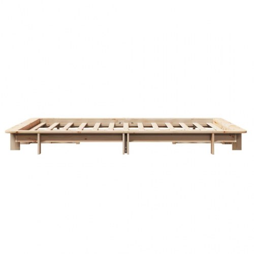 Sengeramme uden madras 150x200 cm massivt fyrretræ