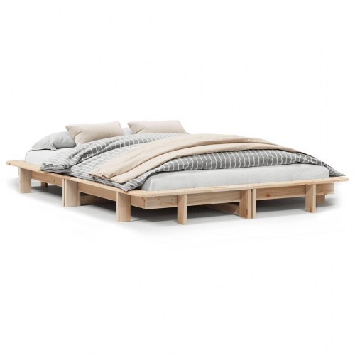 Sengeramme uden madras 120 x 190 cm i massivt fyrretræ