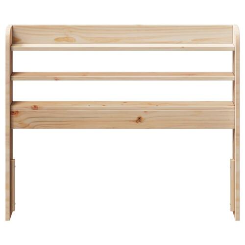 Sengegavl med hylder 100 cm massivt fyrretræ