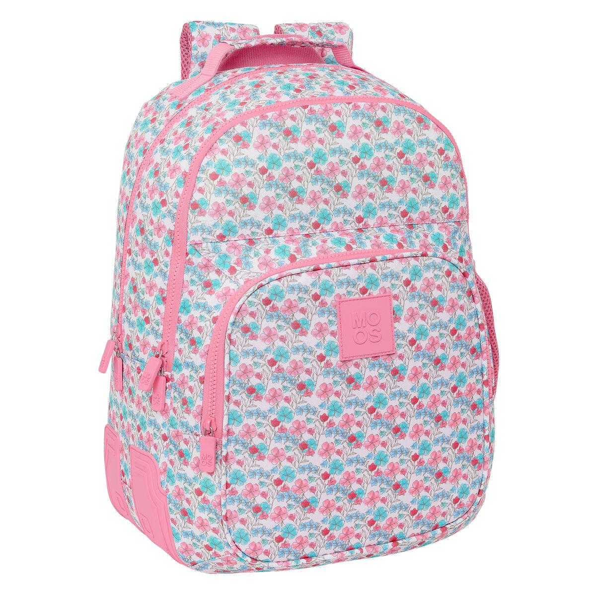 Skoletaske Moos Flores Multifarvet