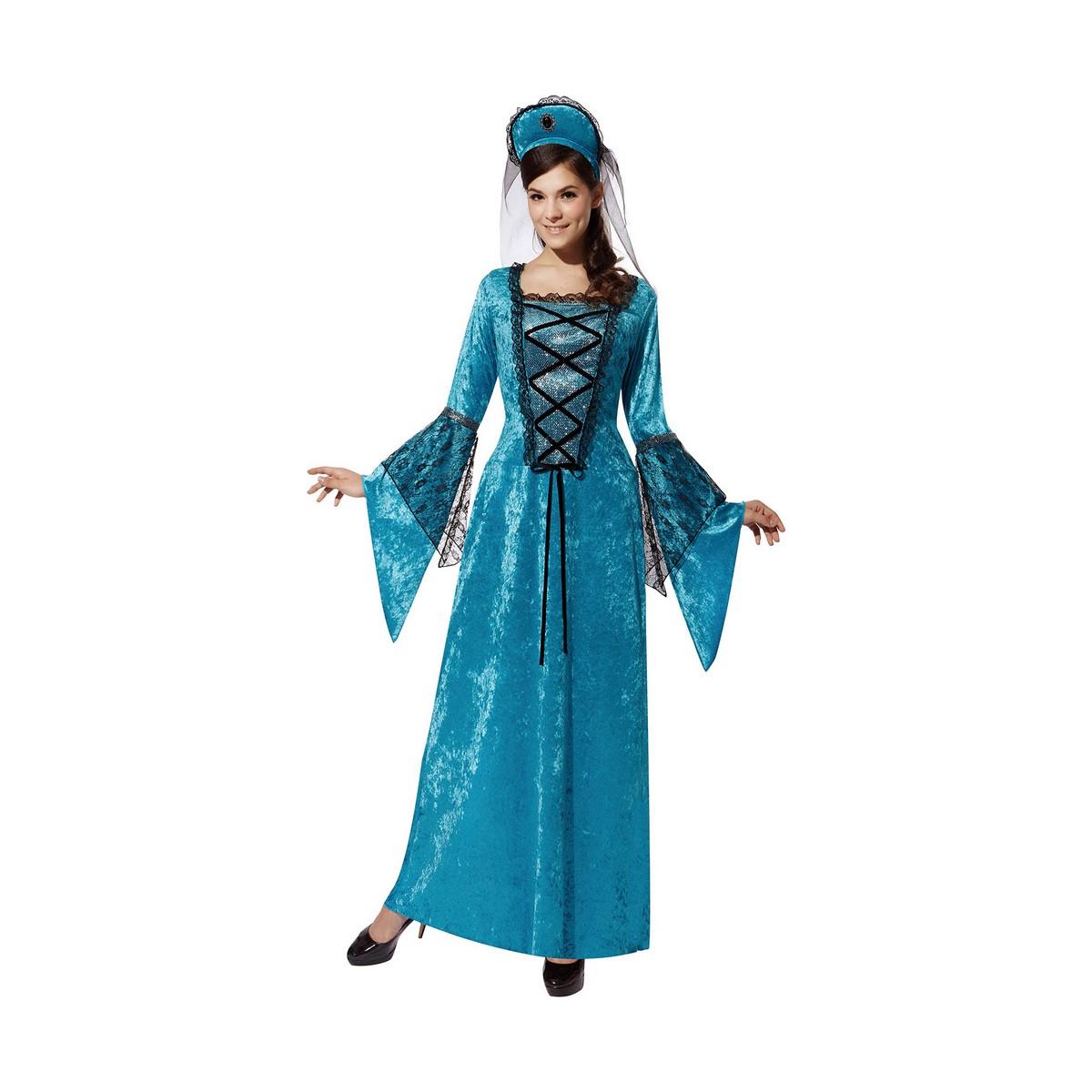 Kostume til voksne - blå prinsesse M/L