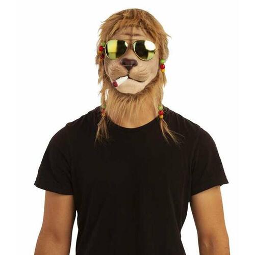 Maske Løve Onesize Brun