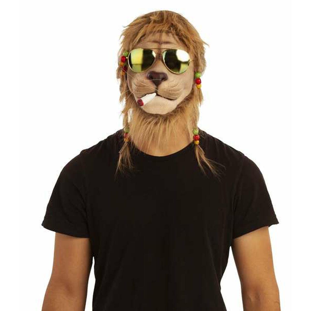 Maske Løve Onesize Brun