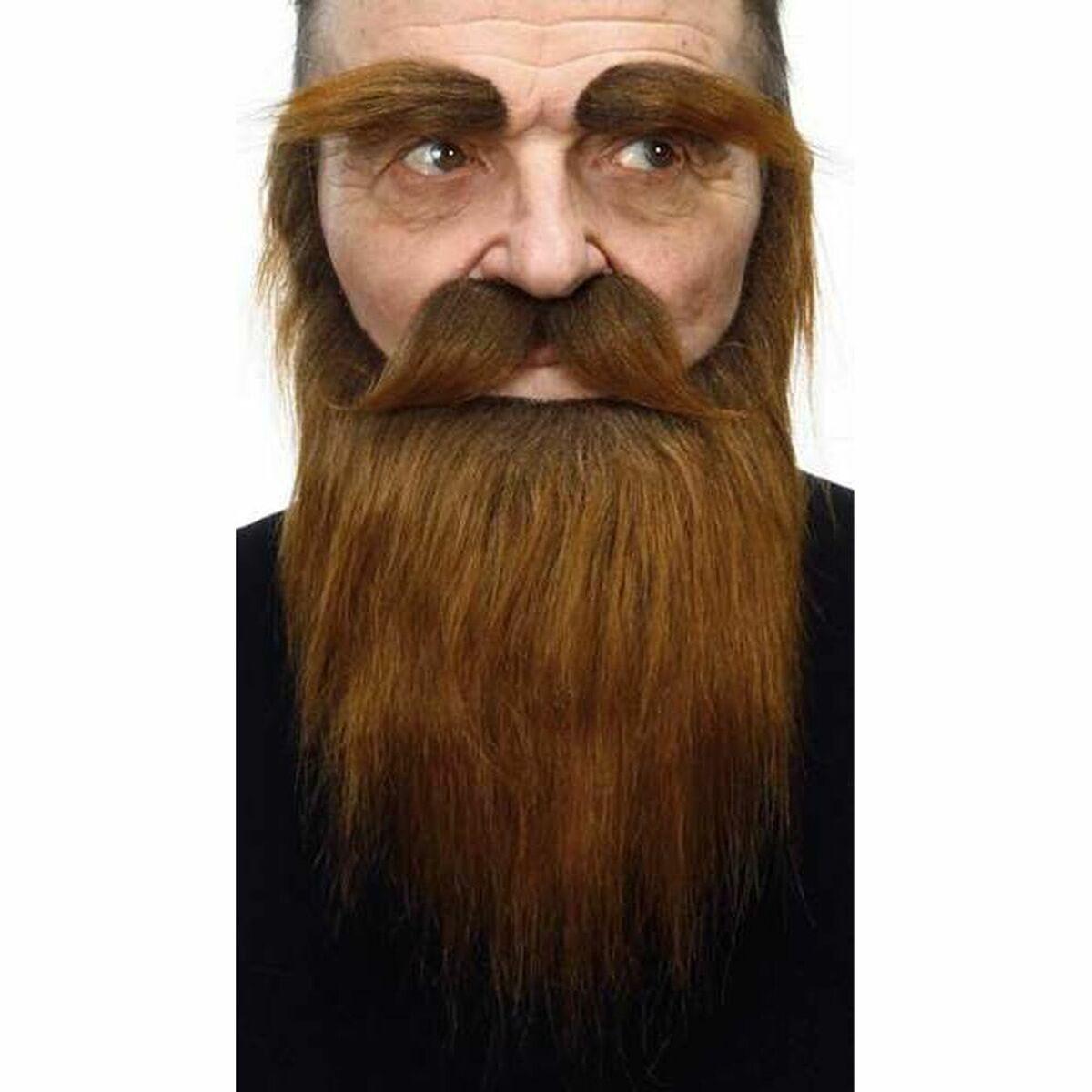 Falsk skæg - brun kostume-skæg