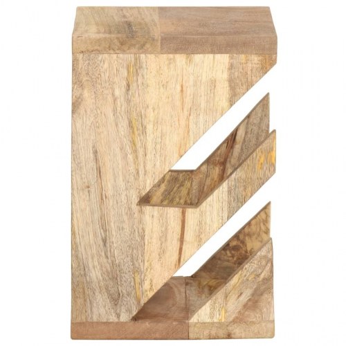Væghængt skateboardstativ i massivt mangotræ - 25 × 20 × 30 cm, til 2 boards
