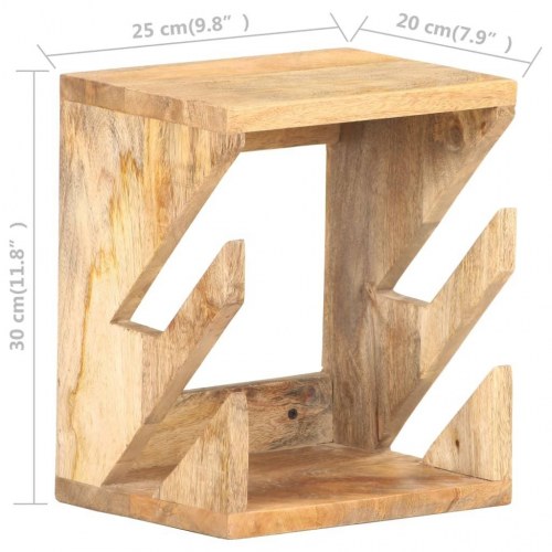 Væghængt skateboardstativ i massivt mangotræ - 25 × 20 × 30 cm, til 2 boards