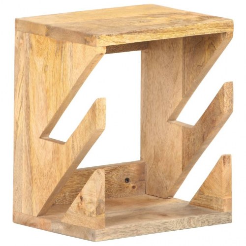 Væghængt skateboardstativ i massivt mangotræ - 25 × 20 × 30 cm, til 2 boards