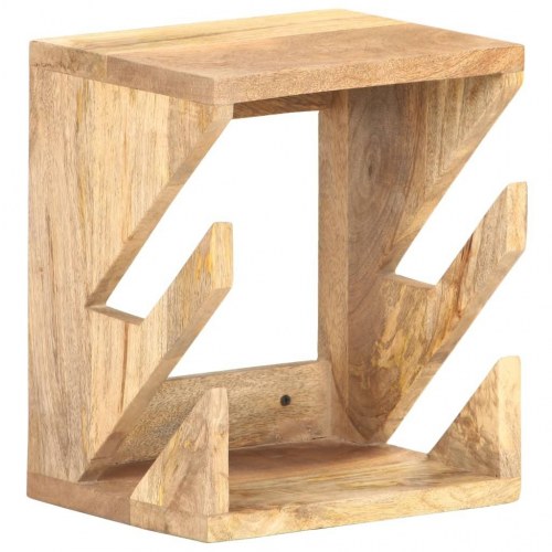 Væghængt skateboardstativ i massivt mangotræ - 25 × 20 × 30 cm, til 2 boards