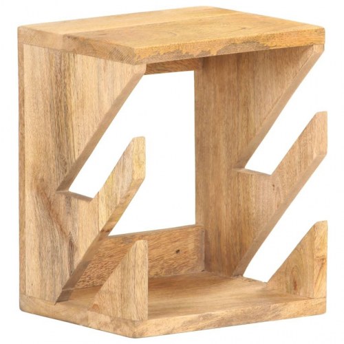 Væghængt skateboardstativ i massivt mangotræ - 25 × 20 × 30 cm, til 2 boards