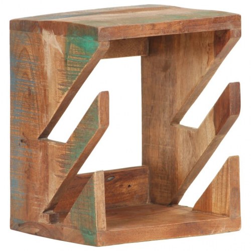 Væghængt skateboardstativ i massivt genbrugstræ - 25 x 20 x 30 cm
