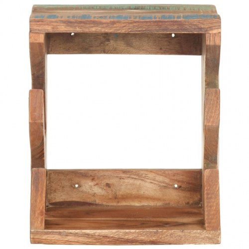 Væghængt skateboardstativ i massivt genbrugstræ - 25 x 20 x 30 cm