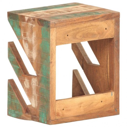 Væghængt skateboardstativ i massivt genbrugstræ - 25 x 20 x 30 cm