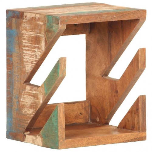Væghængt skateboardstativ i massivt genbrugstræ - 25 x 20 x 30 cm