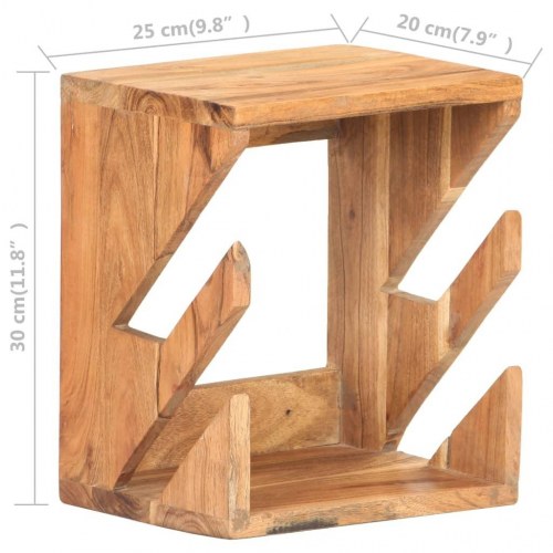 Væghængt skateboardstativ 25x20x30 cm massivt akacietræ