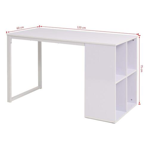 Skrivebord 120x60x75 cm hvid