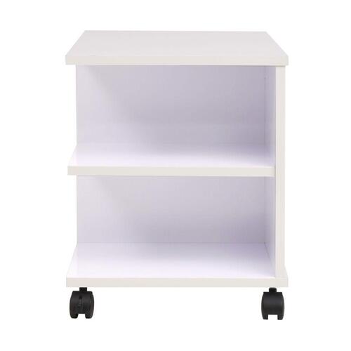 Hylde med hjul 50x35x42 cm hvid