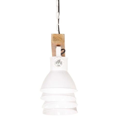 Industriel loftlampe E27 mangotræ hvid