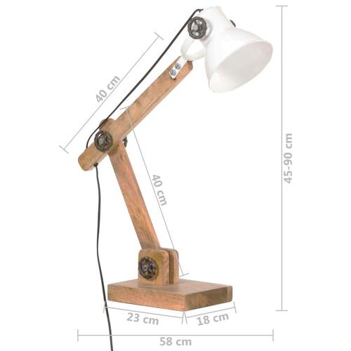 Industriel skrivebordslampe 58x18x90 cm E27 rund hvid