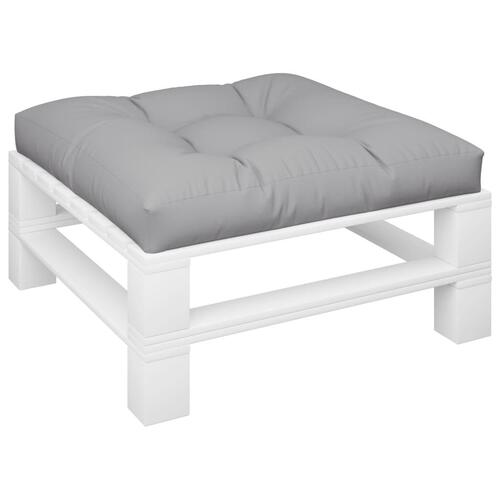 Pallehynde 80x80x12 cm stof grå