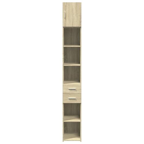 Skab 30x42,5x225 cm smalt konstrueret træ sonoma-eg