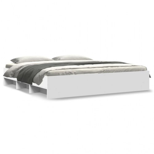 Sengestel 180 x 200 cm uden madras med opbevaring - hvid