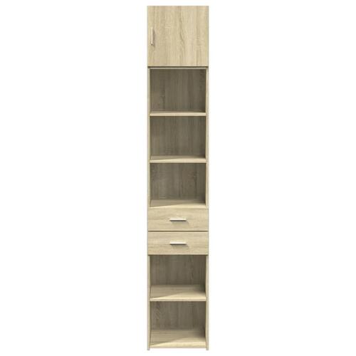 Skab 40x42,5x225 cm smalt konstrueret træ sonoma-eg