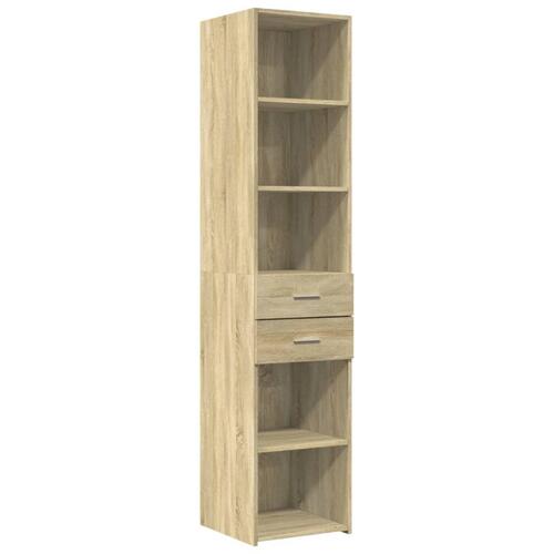 Skab 40x42,5x225 cm smalt konstrueret træ sonoma-eg