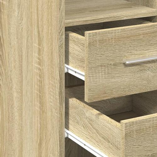 Skab 40x42,5x225 cm smalt konstrueret træ sonoma-eg