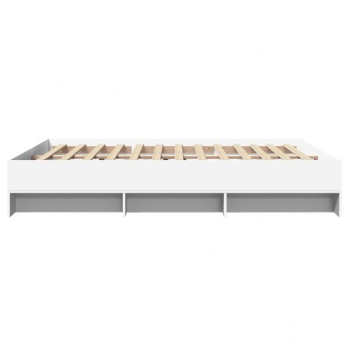 Sengestel 160 x 200 cm med opbevaringsrum - hvid