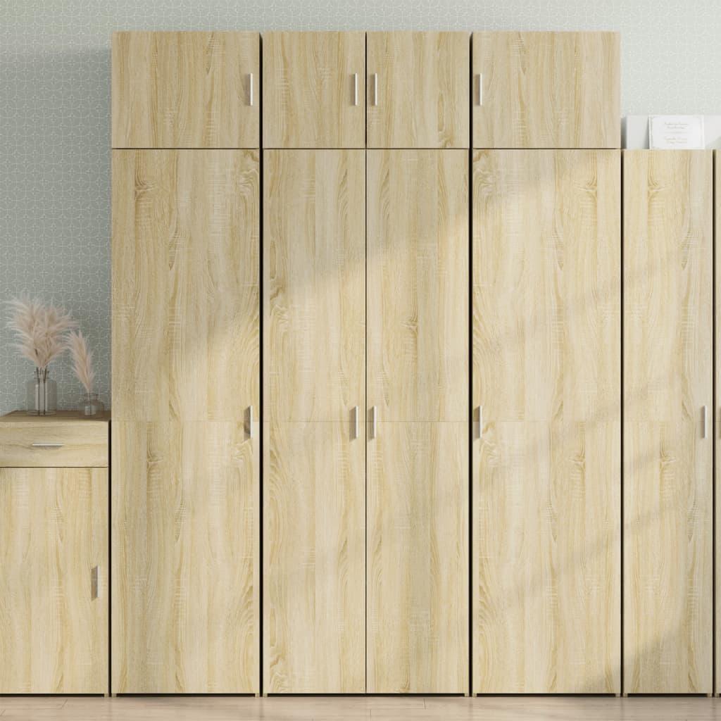 Smalt opbevaringsskab 70×42,5×225 cm i sonoma-eg - konstrueret træ