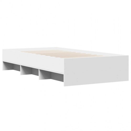 Sengeramme 75 x 190 cm med opbevaring - hvid