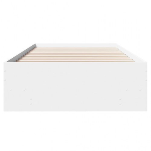 Sengeramme 75 x 190 cm med opbevaring - hvid