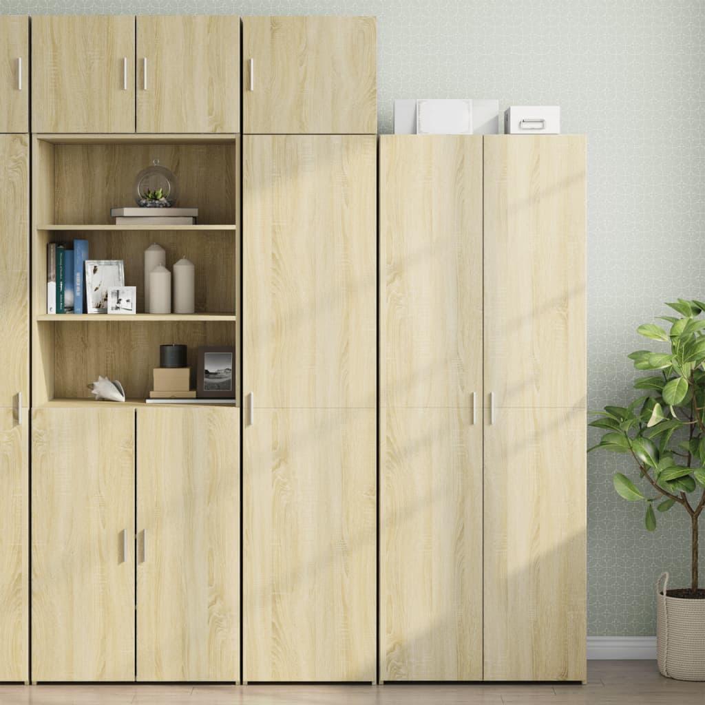 Smalt skab 45×42,5×225 cm i konstrueret træ - sonoma-eg