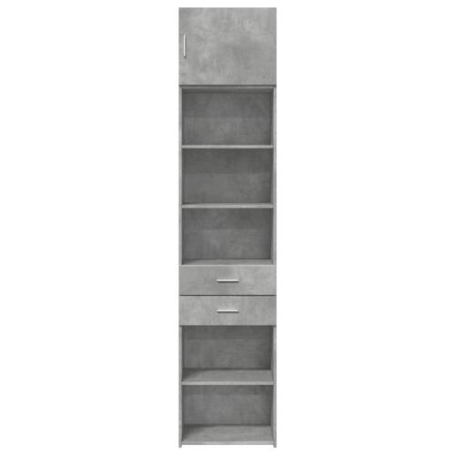 Skab 50x42,5x225 cm smalt konstrueret træ betongrå