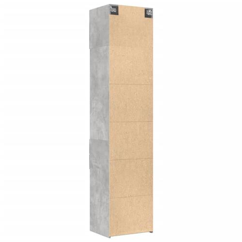 Skab 50x42,5x225 cm smalt konstrueret træ betongrå