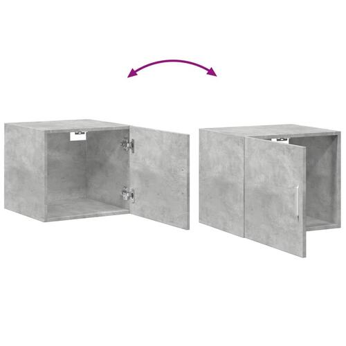 Skab 50x42,5x225 cm smalt konstrueret træ betongrå