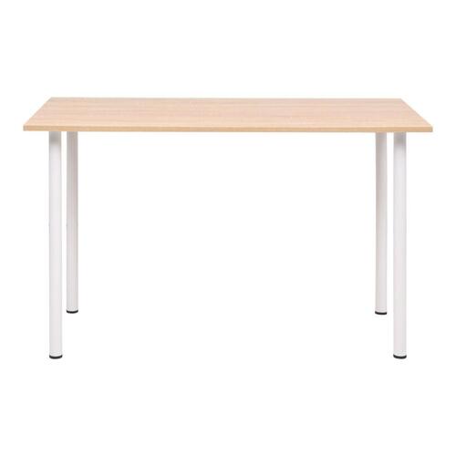 Spisebord 120x60x73 cm egetræsfarvet og hvid