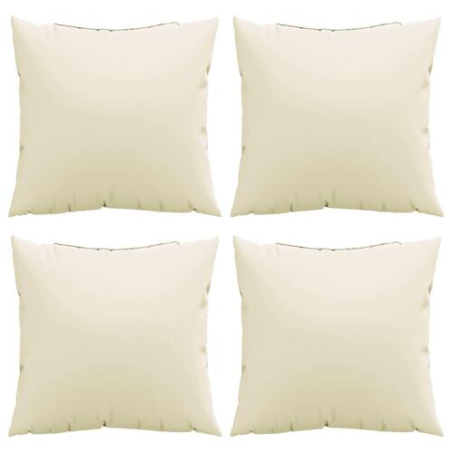Sofapuder 4 stk. 40x40 cm stof cremefarvet