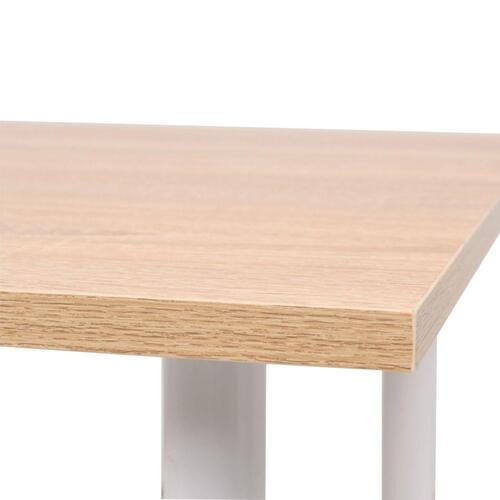 Spisebord 120x60x73 cm egetræsfarvet og hvid