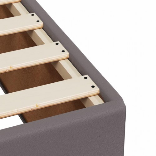 Sengeramme 140x200 cm kunstlæder grå