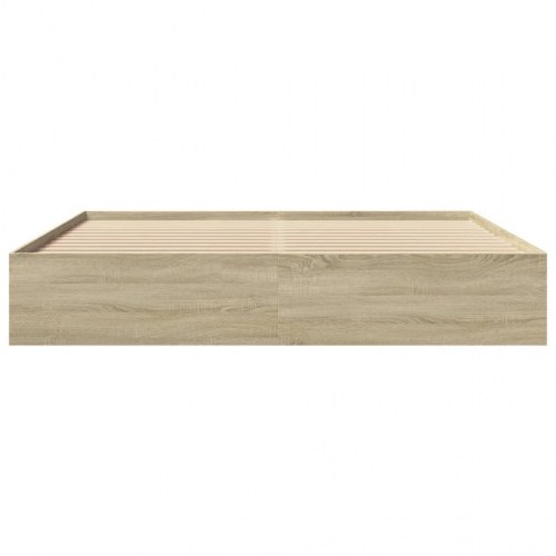 Sengestel uden madras 180 x 200 cm med opbevaring - sonoma-eg