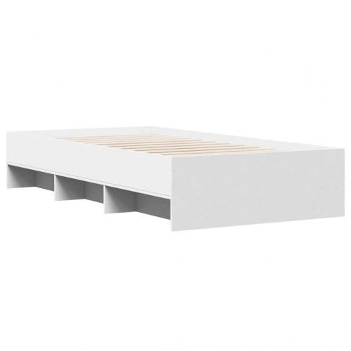 Sengeramme 90 x 200 cm i konstrueret træ - hvid