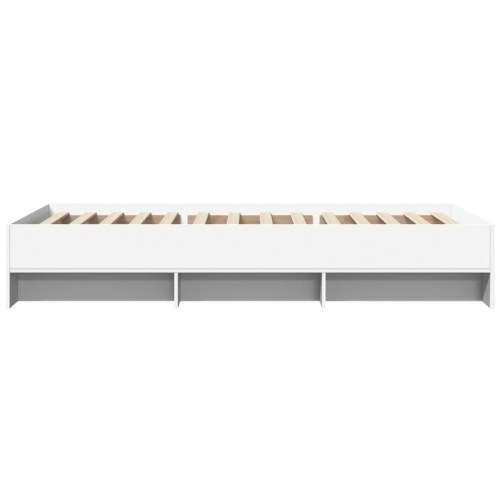 Sengeramme 90 x 200 cm i konstrueret træ - hvid