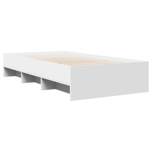 Sengeramme 90 x 200 cm i konstrueret træ - hvid