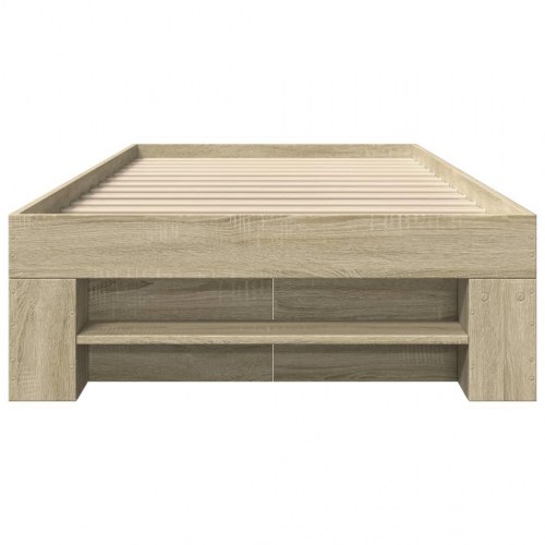 Sengeramme 90 x 190 cm uden madras med skuffer - sonoma-eg