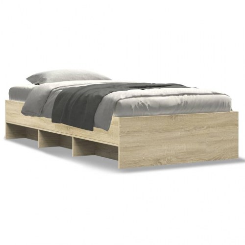 Sengeramme 90 x 200 cm med opbevaringsrum - sonoma-eg